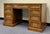 Campaign Vintage Campaign Style Double Pedestal 7 Drawer Desk For Sale - Image 3 of 11