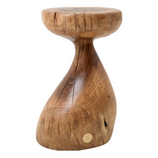 Sculptural Side Table in Walnut by Logniture For Sale