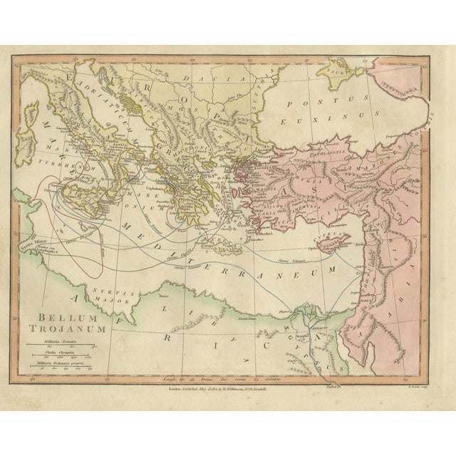 Antique Trojan War Map by Wilkinson, 1815 For Sale - Image 4 of 9