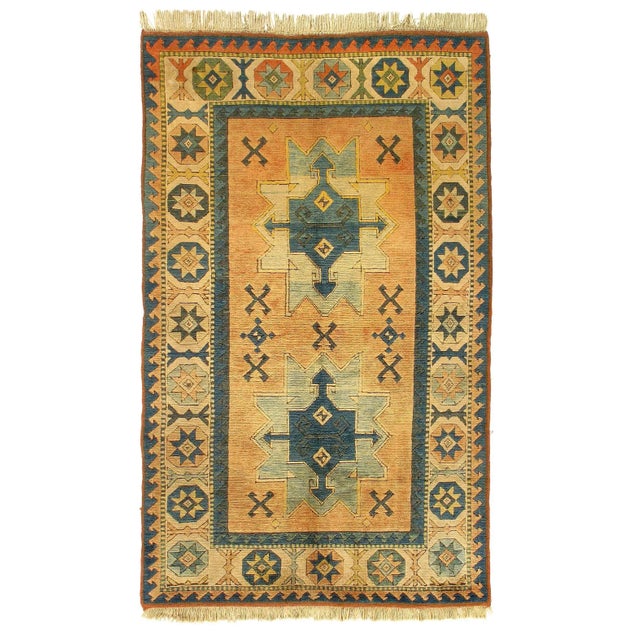 1990s 1990s Pasargad Fine Hand Knotted Turkish Vintage Kazak For Sale - Image 5 of 5