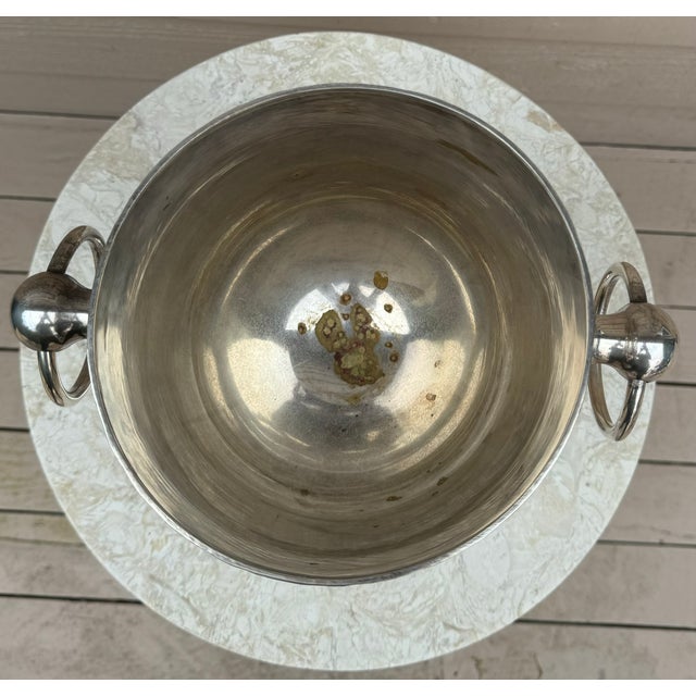 Vintage Silver Plated Ice Bucket Champagne Chiller For Sale - Image 4 of 10