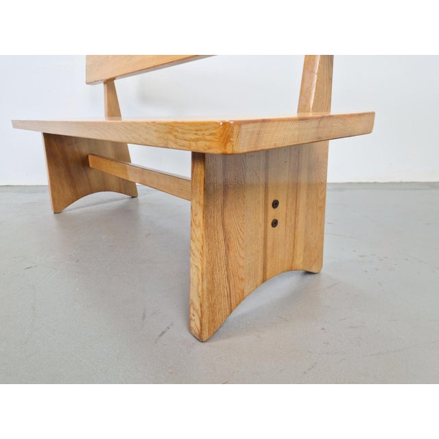 Wood Vintage Ash and Elm Bench, Denmark, 1960s For Sale - Image 7 of 11