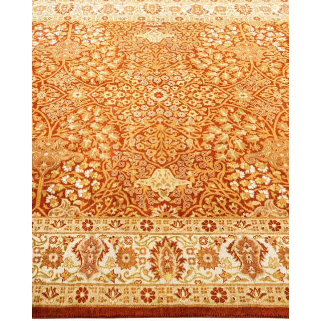 Solo Rugs Mogul, One-of-a-Kind Hand-Knotted Area Rug - Orange, 4' 7" x 7' 5" For Sale - Image 4 of 8