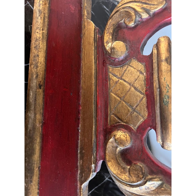 Red Antique Wooden Music/Picture Stand - Table Top For Sale - Image 8 of 9