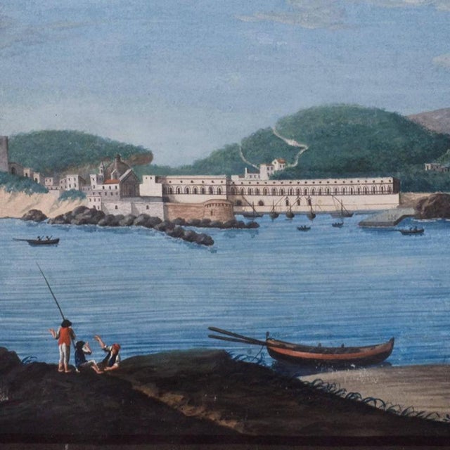 Unknown, Ponza Island Landscape Painting, 18th Century, Oil on Canvas For Sale - Image 4 of 5
