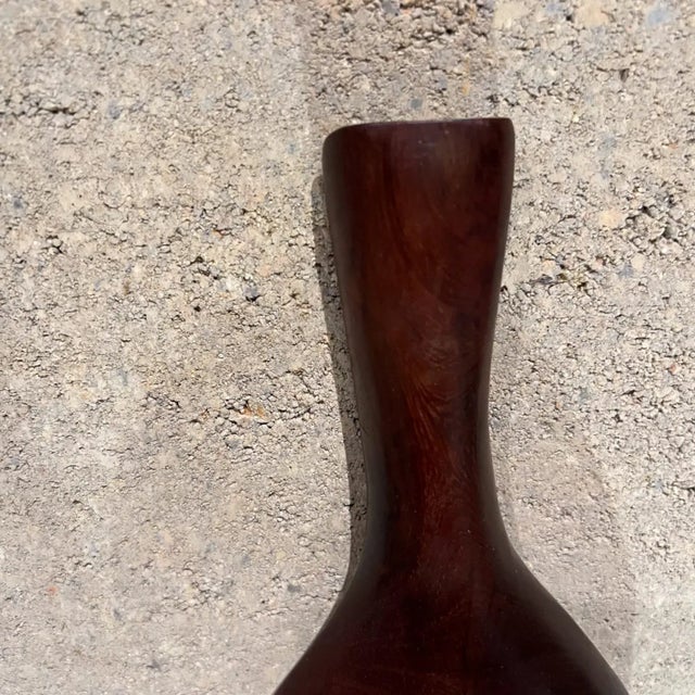 1970s Sculptural Rosewood Serving Tray Cutting Board Paddle For Sale - Image 4 of 8