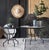 Matthew Izzo Home Moroccan Zellige Vanilla Tile and Black Iron Base 40" Round Bistro Table For Sale - Image 4 of 4