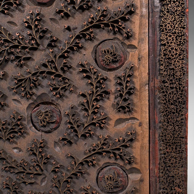 Antique Wallpaper Printing Block, English, Carved Brass, Print Stamp, Victorian For Sale - Image 10 of 12