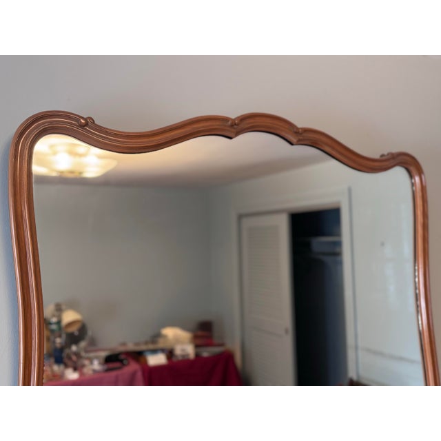 Mid-Century Modern Vintage 1940s Joseph Gerte Boston Custom Mahogany 9-Drawer Dresser & Mirror Set For Sale - Image 3 of 12