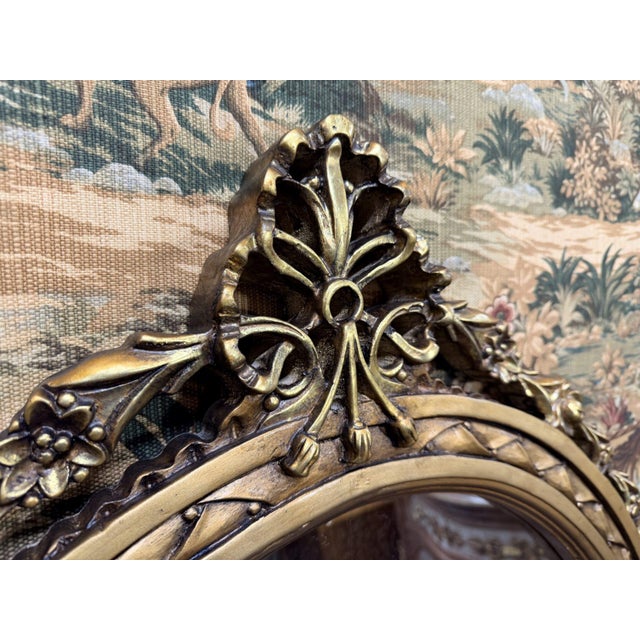 French Style Carved Gilt Wood Mirror For Sale - Image 4 of 5