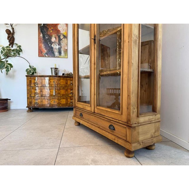 Antique Farmhouse Display Cabinet For Sale - Image 10 of 11