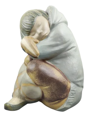 Vintage Girl Figurine in Ceramic, 1980s