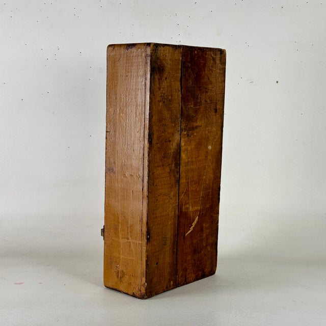 Spectacular Diminutive Antique Painted Pine Apothecary 3 Compartment Cupboard With Labels For Sale - Image 14 of 16