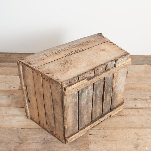 French Wooden Champagne Harvest Crate, 1950s For Sale - Image 8 of 9