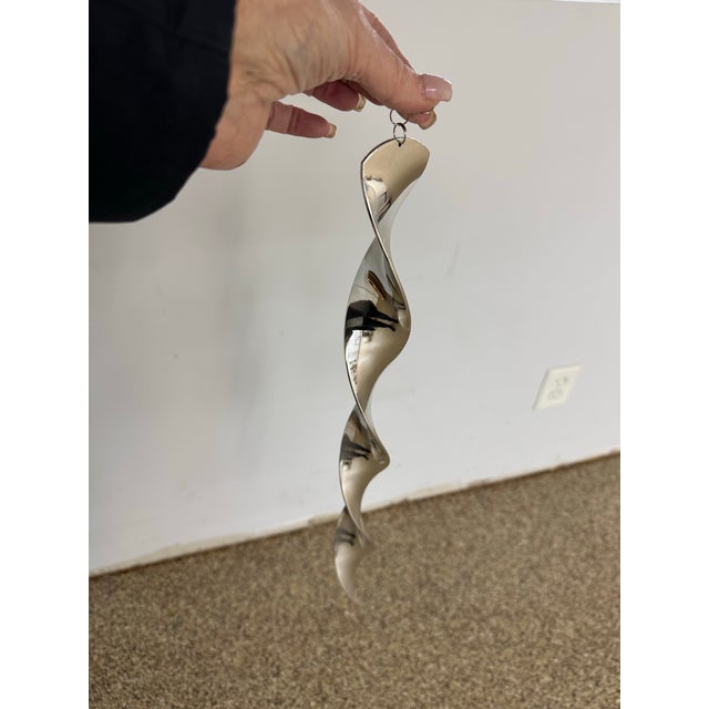 Silver 1970s Silver Spiral Pendant Lamp by Verner Panton For Sale - Image 8 of 11