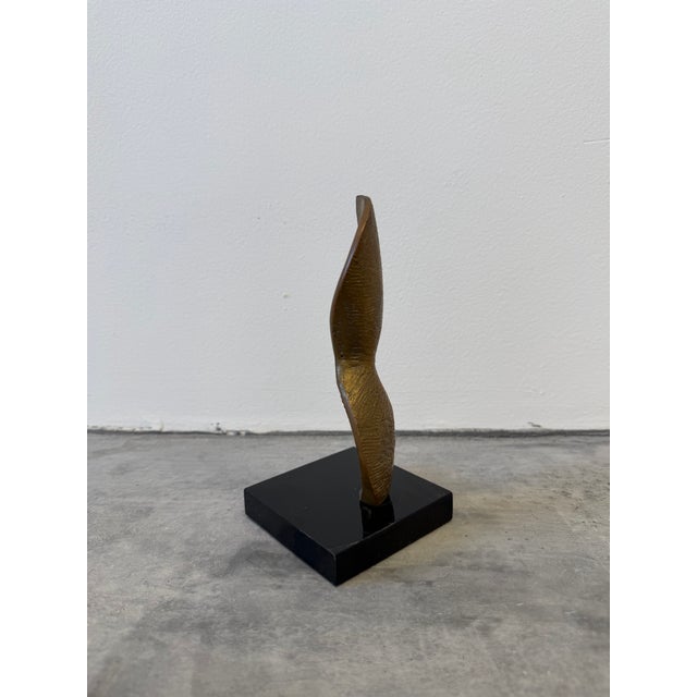 Brazilian Modern Bronze Sculpture on Black Acrylic Base, 1990s For Sale - Image 6 of 11