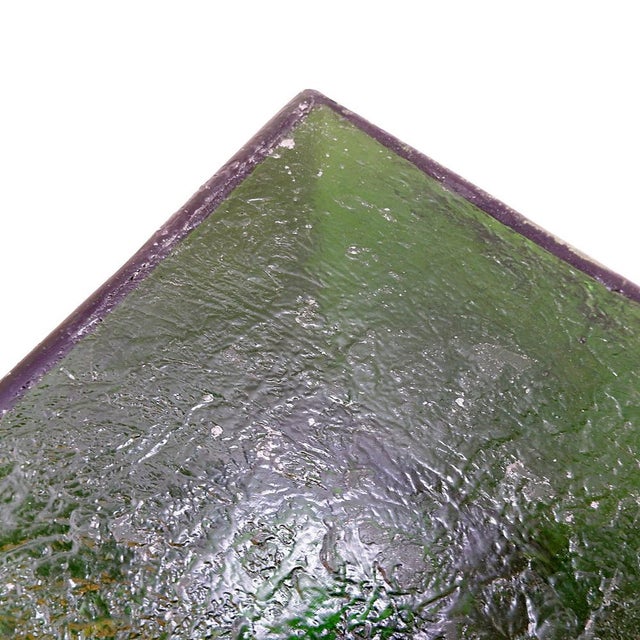 Plastic Translucent Bottle Green Acrylic Pedestal For Sale - Image 7 of 12