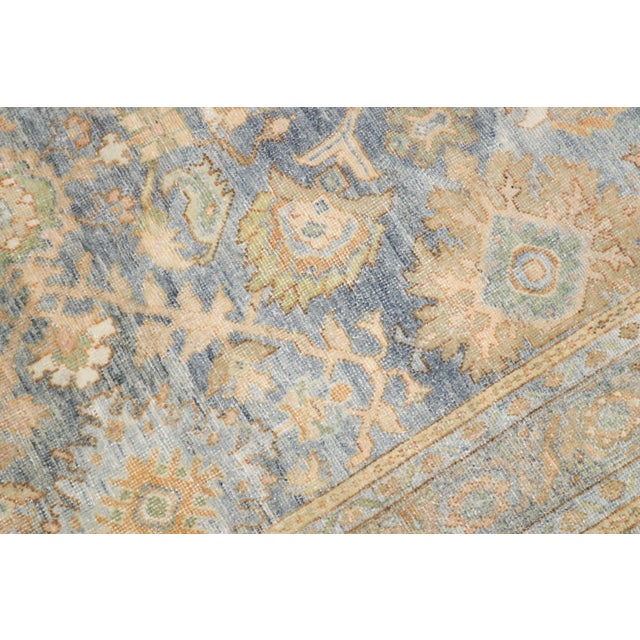 Antique Zabihi Collection Persian Mahal Light Blue Field Rug - 7' x 10' For Sale In New York - Image 6 of 12