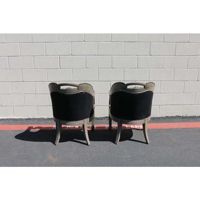 Pair of Italian Style Carved Wood Armchairs, 1990s For Sale - Image 15 of 18