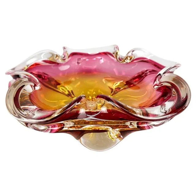 Glass Art Glass Bowl attributed to Josef Hospodka for Chribska Glassworks, 1960s For Sale - Image 7 of 7