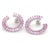 Gemstone 6.72 cts Natural pink sapphire & 1.08 cts diamond earrings in 18k gold For Sale - Image 7 of 18