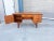 Wood 1960s Danish Modern Teak Partners Desk With Drop-Down Bar & Bookcase Back For Sale - Image 7 of 12