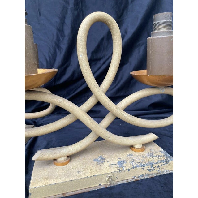 C1930's French Art Deco Jules Leleu Bed Side Table Lamps - a Pair For Sale - Image 9 of 11