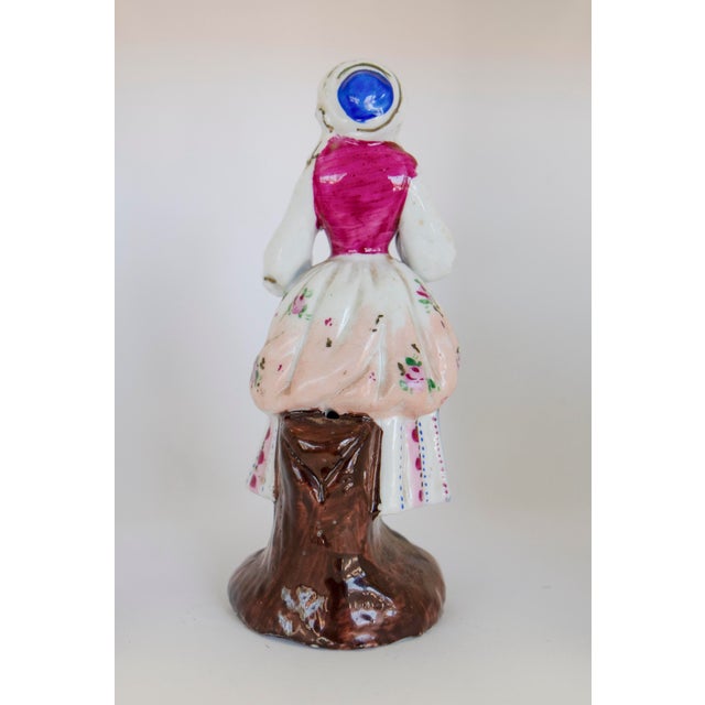 French Country 1950s French Porcelain Girl Figurine For Sale - Image 3 of 4