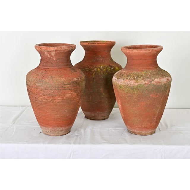 Mediterranean 1930s Turkish Terracotta Pots - Set of 3 For Sale - Image 3 of 8