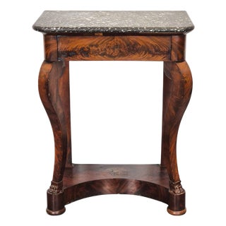 Louis Philippe Style Console in Flamed Mahogany For Sale