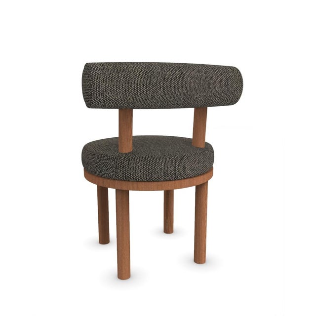 Moca Chair in Safire 03 Fabric and Smoked Oak by Studio Rig for Collector For Sale - Image 4 of 7