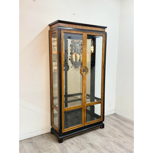 Asian Vintage Asian Modern Curio Cabinet For Sale - Image 3 of 11