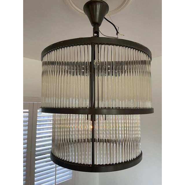 1990s Metal Glass Tube Wall Ceiling Light For Sale - Image 9 of 9