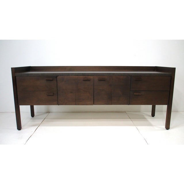 Mid Century Credenza Sideboard or Stereo Cabinet in the Style of Harvey Probber For Sale - Image 16 of 16