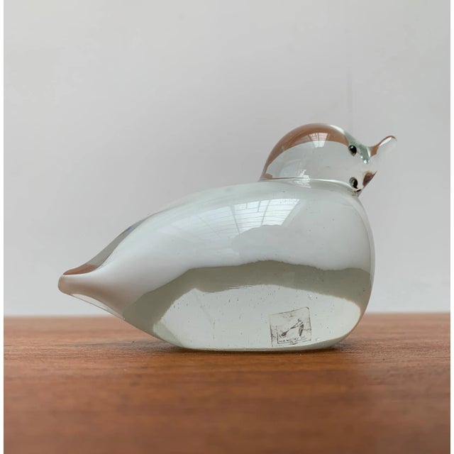 White Vintage Glass Bird Sculpture For Sale - Image 8 of 13
