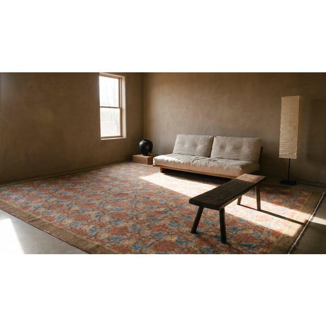 Appreciable Yellow Goldenrod With Special Geometric Patterns Design Antique Chinese Art Deco Rug For Sale - Image 13 of 13