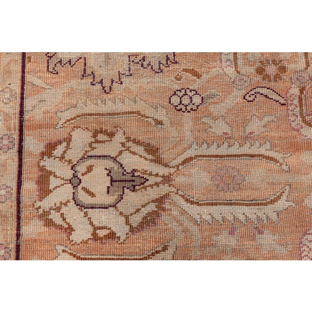Late 19th Century Late 19th Century Indian Amritsar Botanic Handmade Wool Rug For Sale - Image 5 of 8