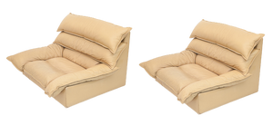 Set of Leather Lounge Chairs by Bernard Massot, 1970