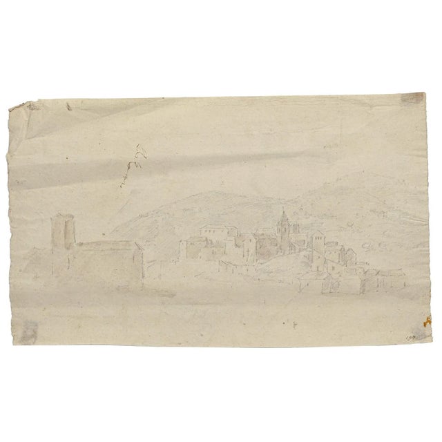 Landscape is a beautiful dranwing in watercolor and pencil on ivory-colored paper realized by Jan Peter Verdussen. In good...