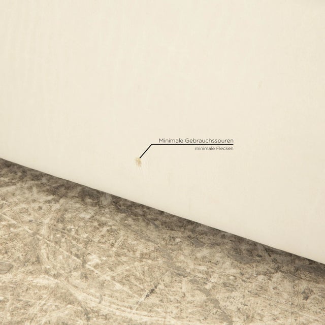 Square Up Leather Two-Seater Sofa from FSM For Sale - Image 4 of 9