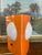1970s Space Age Triangular Table Lamp in Orange Plastic With White Glass Domes. For Sale - Image 4 of 10