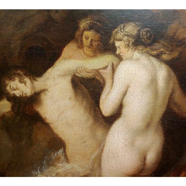 Blue 17th/18th Century Flemish Old Master - Hero Mourns the Dead Leander -Oil Painting For Sale - Image 8 of 11