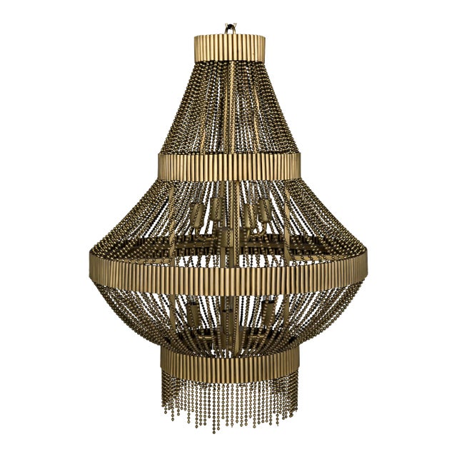 NOIR Domo Chandelier in Metal with Brass For Sale