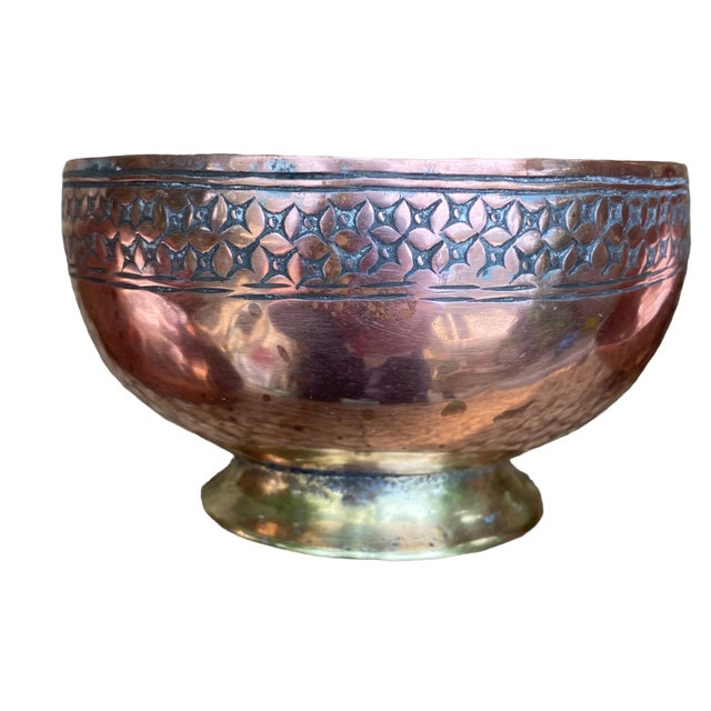 Mid 20th Century Vintage Indian Hand-Made Copper Bowls, Set/3 For Sale - Image 5 of 8