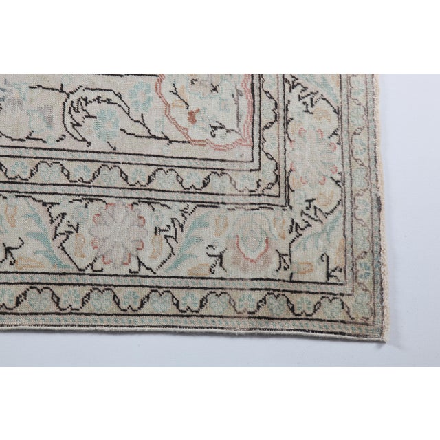 1960 Handmade Double Knotted Turkish Floor Rug -4' 9'' X 6' 10'' For Sale In Tampa - Image 6 of 15