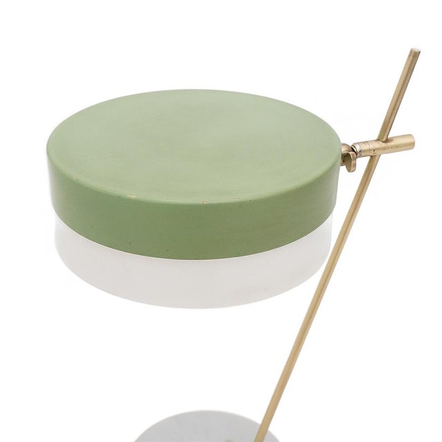 Green Vintage Table Lamp in Marble and Brass from Stilux, 1950s from Stilux Milano For Sale - Image 8 of 14