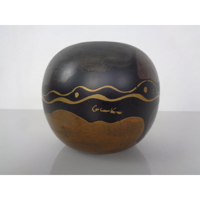 Studio Ceramic Ball Vase, Germany, 1970s For Sale - Image 4 of 18