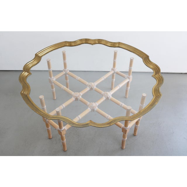 Coffee Table in Bamboo and Brass by Lysberg Hansen & Therp, Denmark, 1970s For Sale - Image 4 of 9