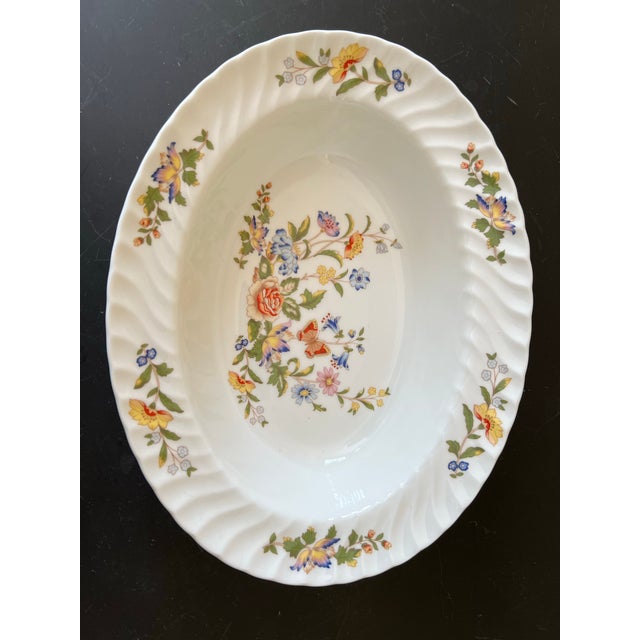 John Aynsley Late 19th Century Aynsley Cottage Garden Fine Bone China Bowl Serving Dish Oval Vegetable Bowl, Made in England For Sale - Image 4 of 5