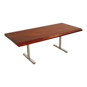 Mid Century Modern Live-Edge Slab Dining Table